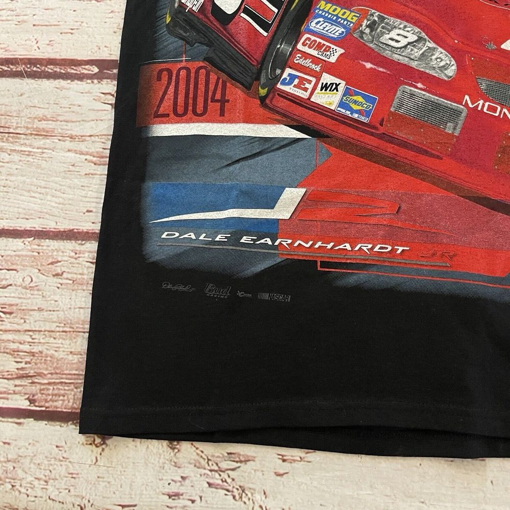 Vintage AOP Dale Earnhardt Jr. Nascar All Over Print T Shirt Large Dominator NOS - Picture 5 of 10